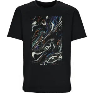 T-shirt pour garçons à cadre noir huilé