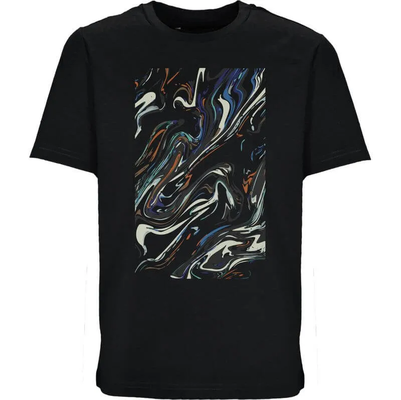 T-shirt pour garçons à cadre noir huilé