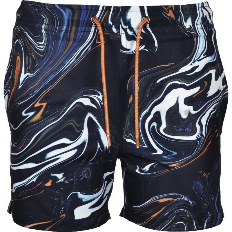 Short de bain noir huilé pour garçons