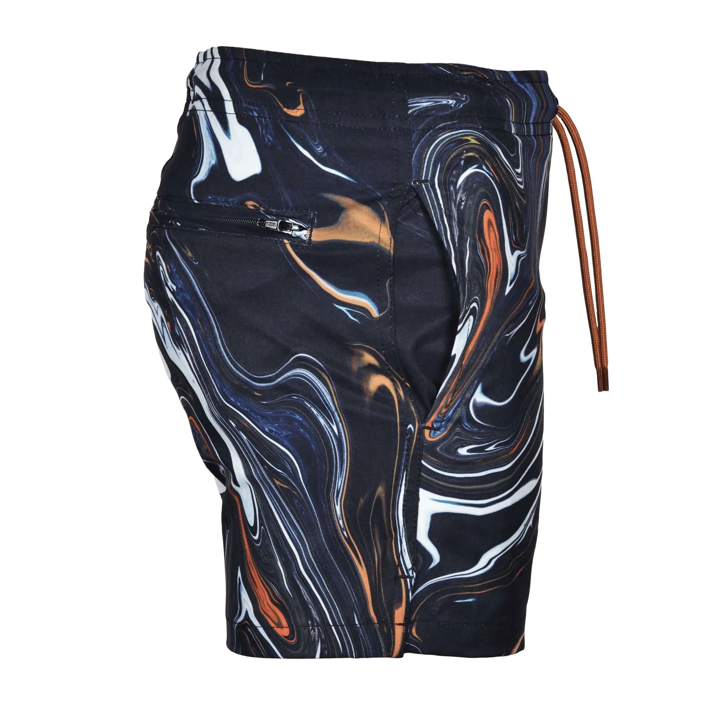 Short de bain noir huilé pour garçons