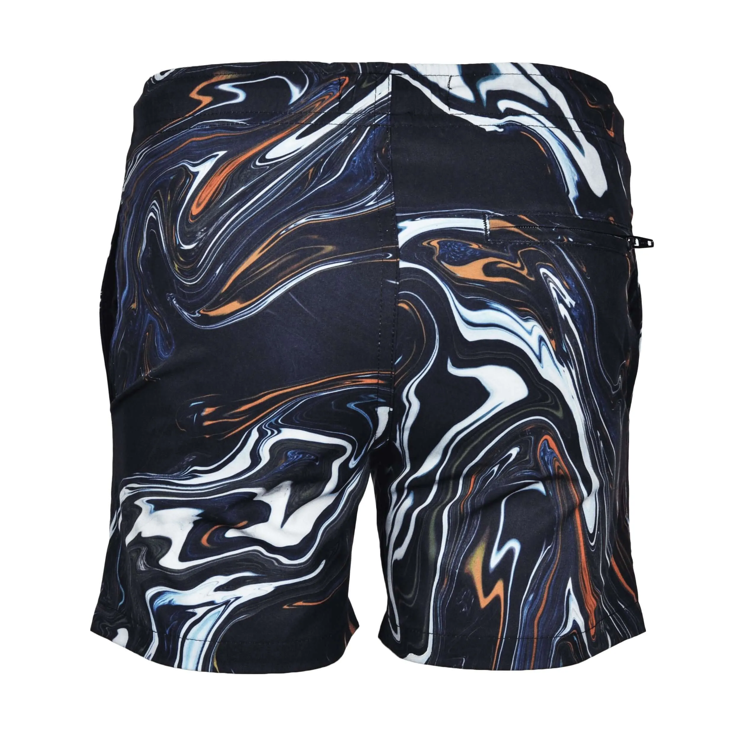 Short de bain noir huilé pour garçons