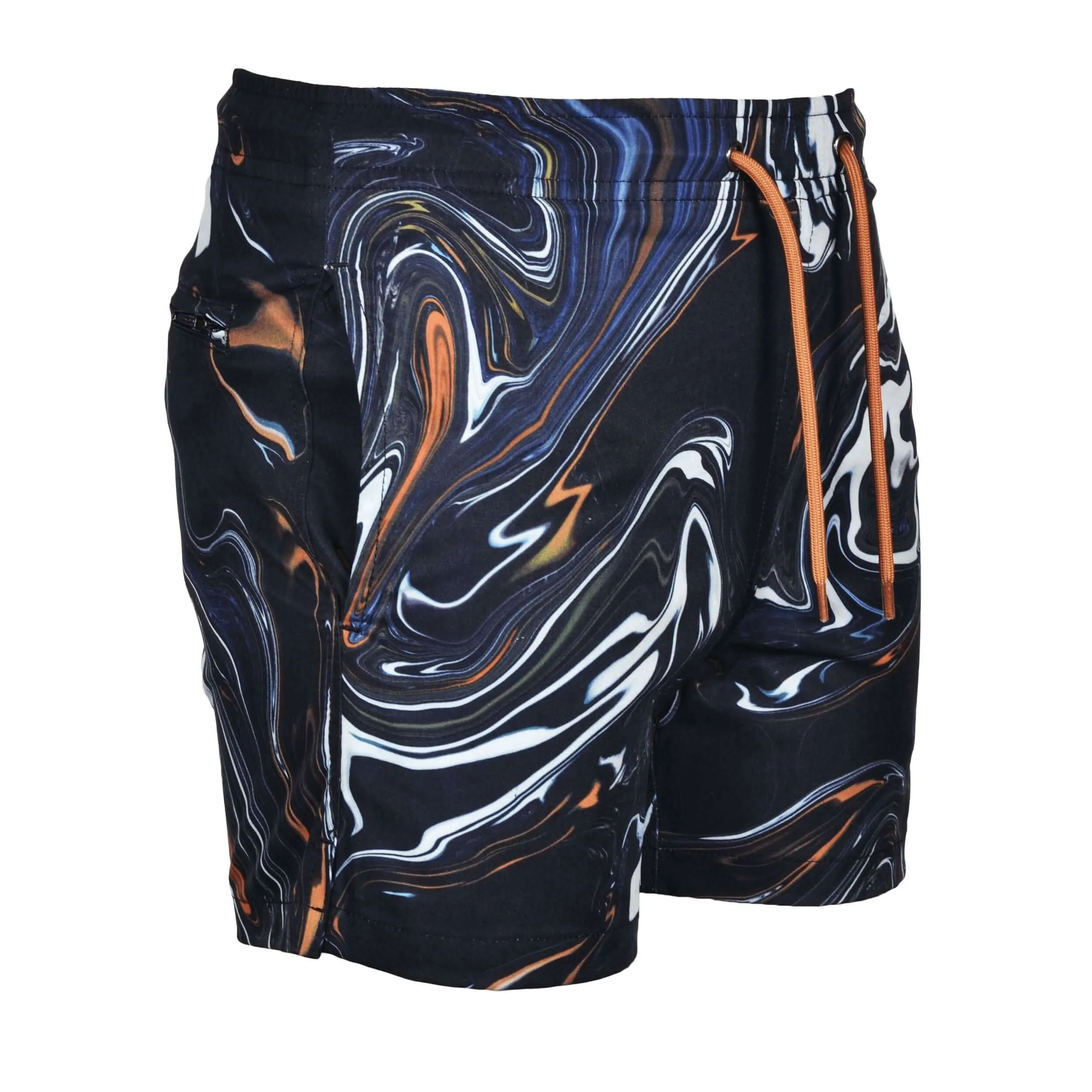 Short de bain noir huilé pour garçons