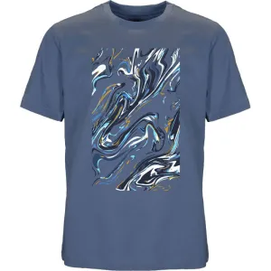 T-shirt pour garçons à cadre bleu pétrole