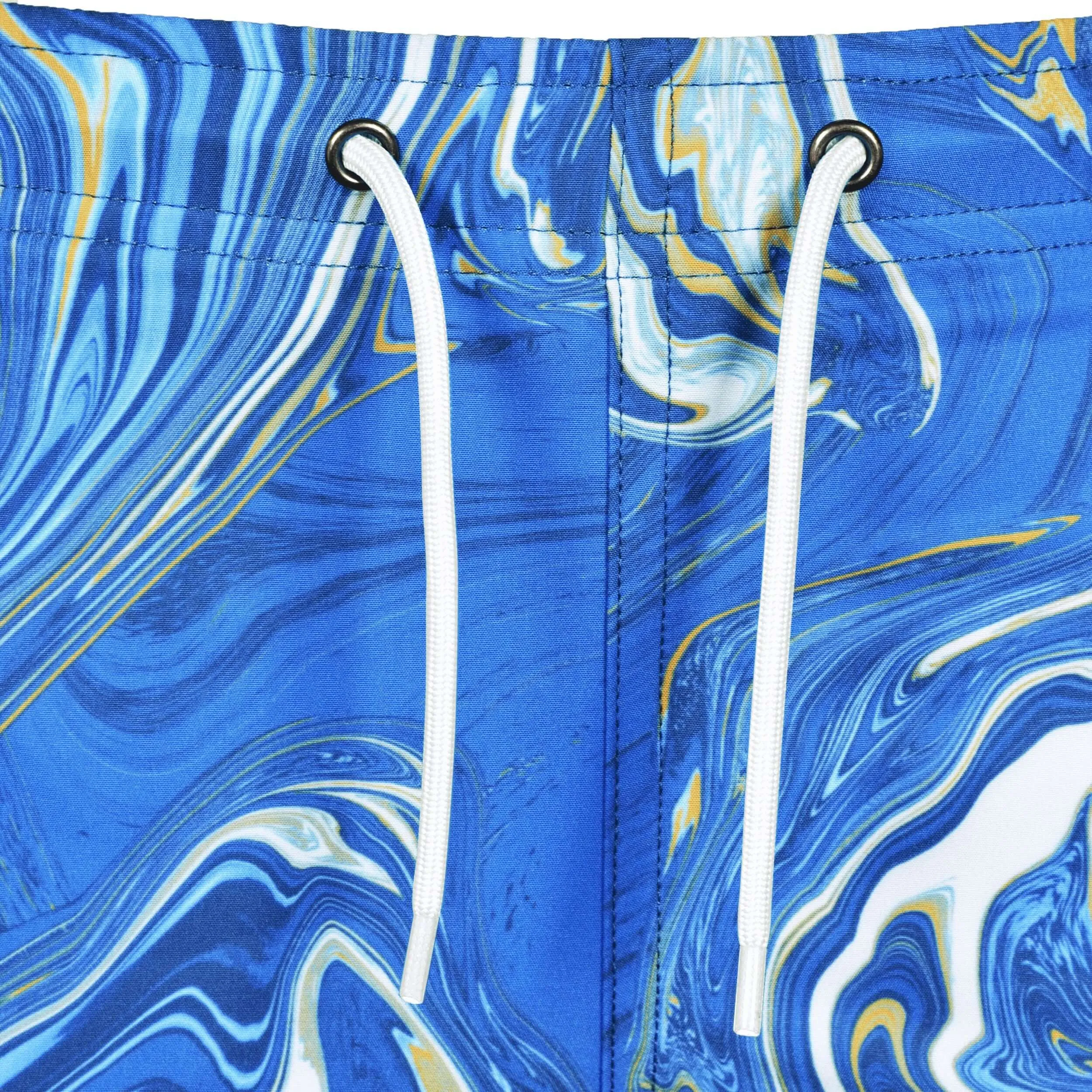 Short de bain bleu pétrole pour garçons