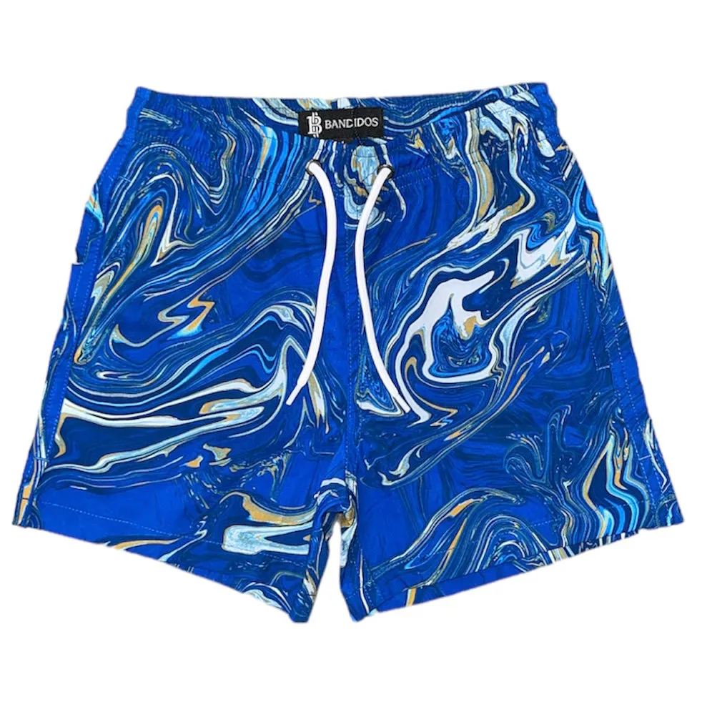 Short de bain bleu pétrole pour garçons