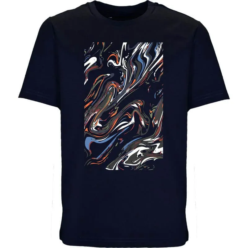T-shirt à encadrement huilé marine pour garçons