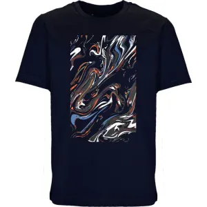 T-shirt à encadrement huilé marine pour garçons