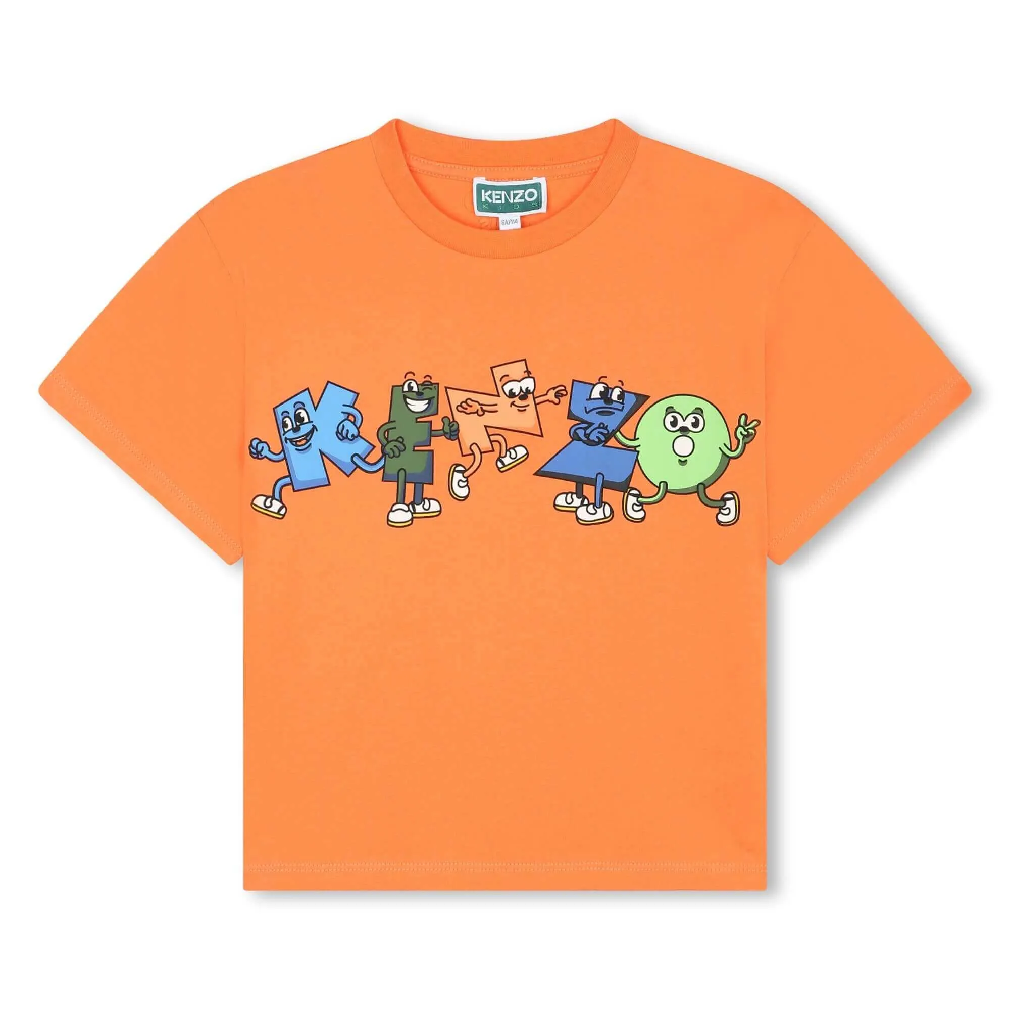 T-shirt pour garçons avec logo cartoon orange