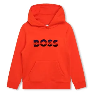 Pull à capuche orange pour garçons