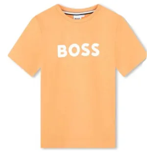 T-shirt en coton avec logo orange pour garçons