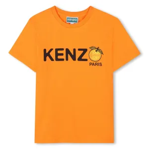 T-shirt pour garçons avec logo orange