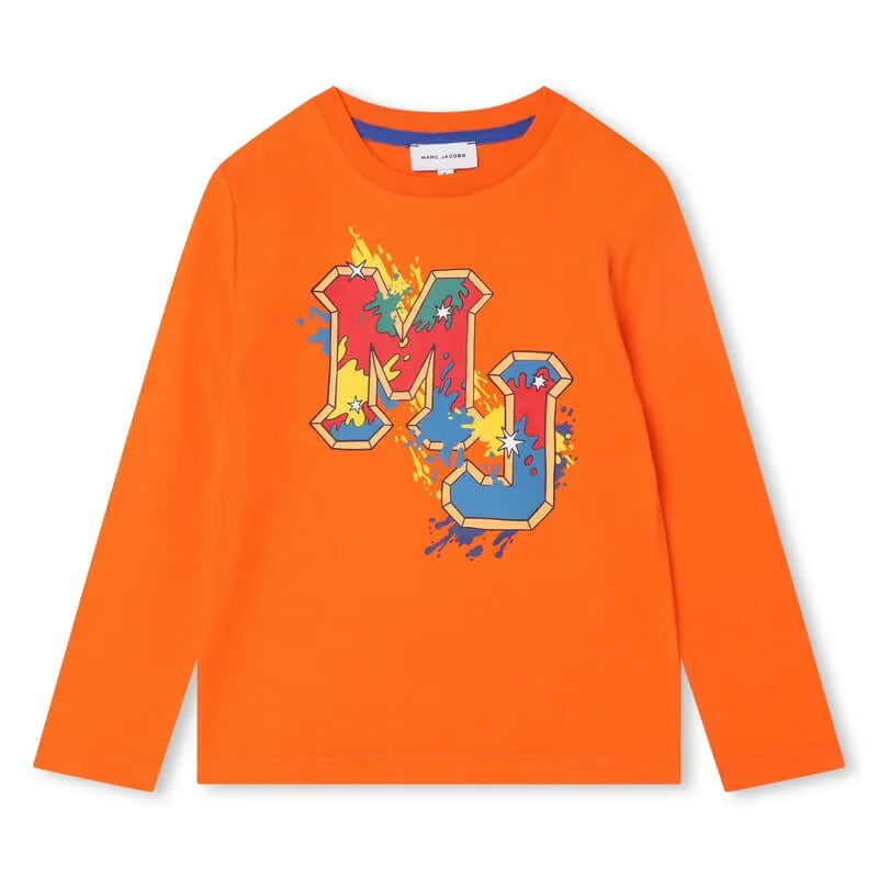 T-shirt bio orange pour garçons