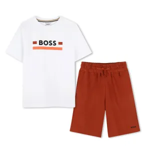 Ensemble de shorts orange pour garçons