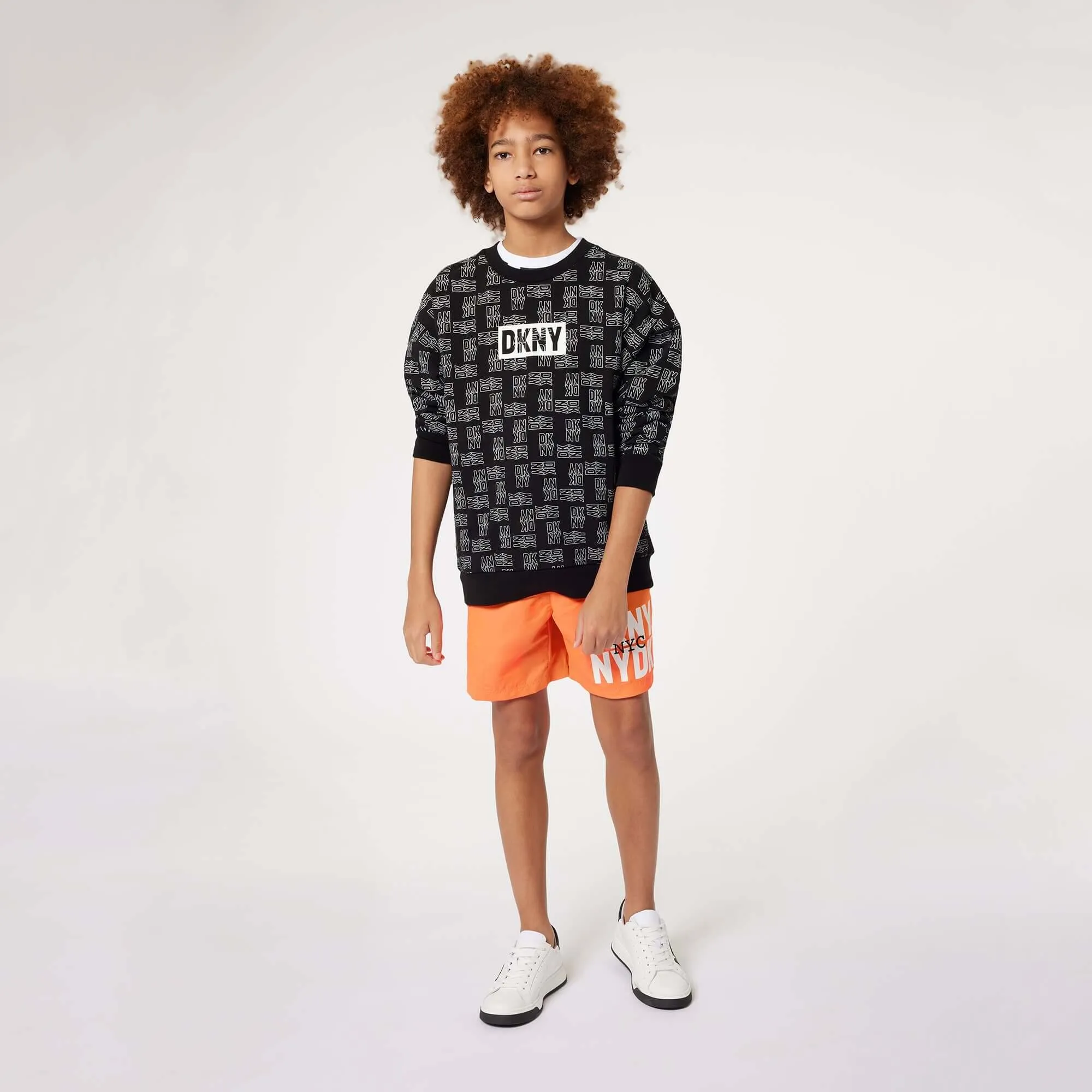 Short de bain orange pour garçons