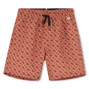 Short de bain orange pour garçons