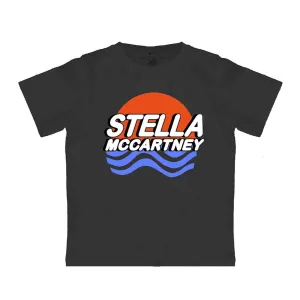 T-shirt pour garçons bio avec logo Black Waves