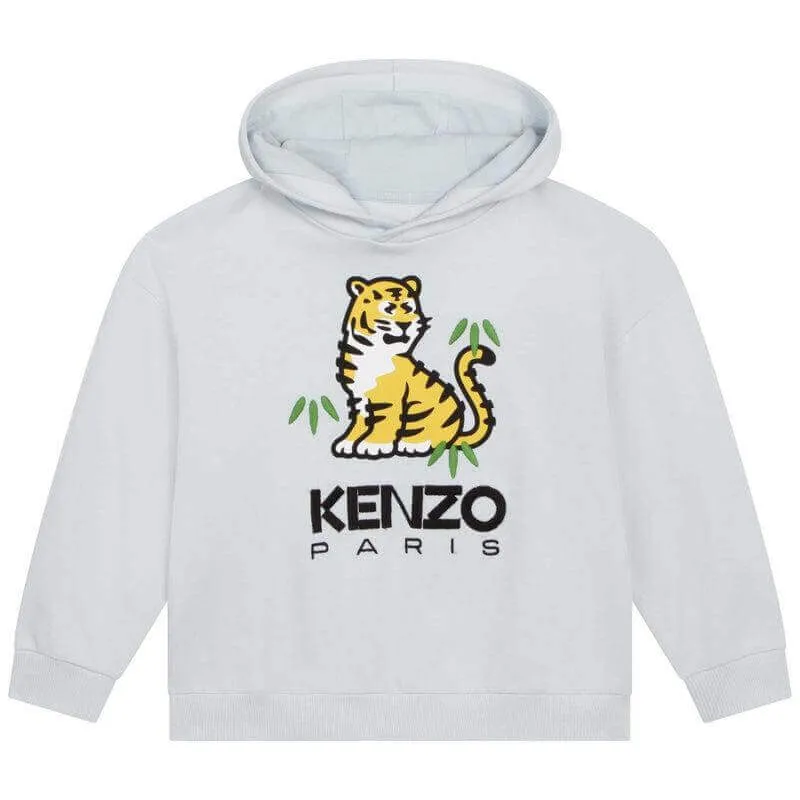 Pull à capuche en coton bleu pâle KOTORA pour garçons
