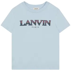 T-shirt pour garçons bleu pâle avec logo Curb