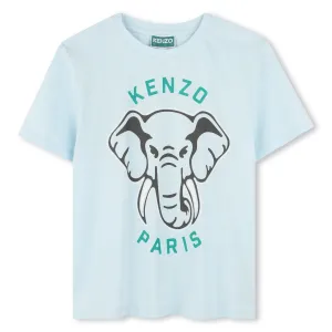 T-shirt éléphant bleu pâle pour garçons