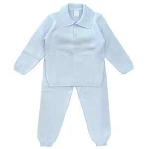 Ensemble tricoté bleu pâle pour garçons