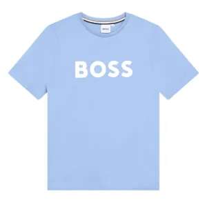 T-shirt pour garçons avec logo bleu pâle