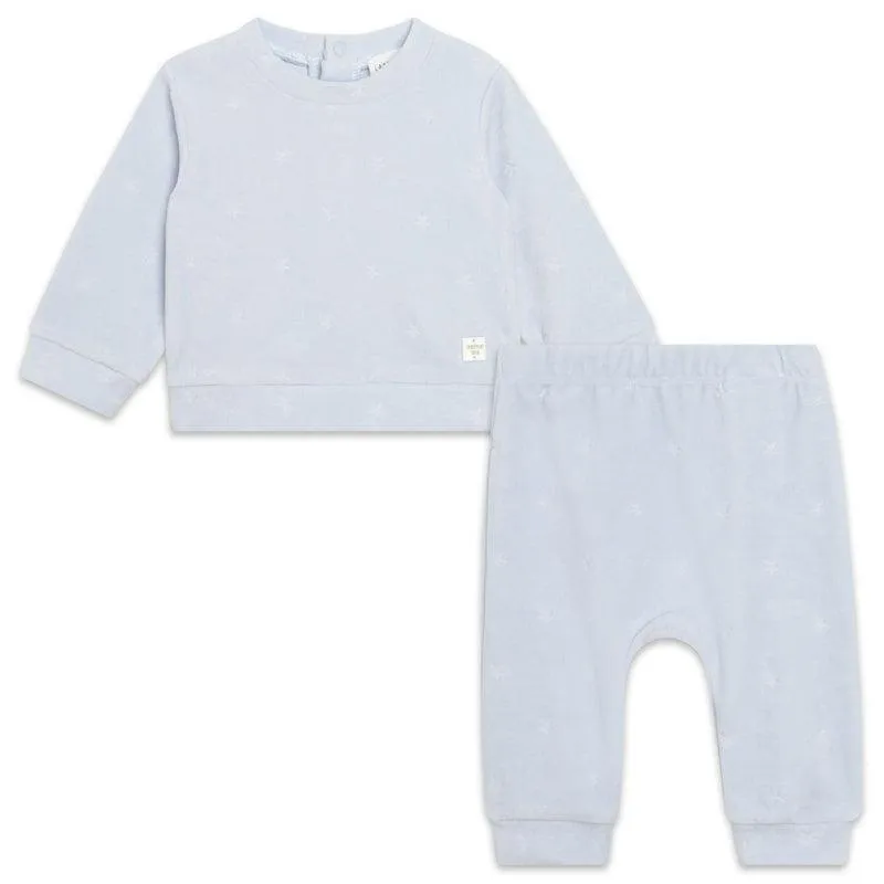 Sweat-shirt bleu pâle et jogging pour garçons