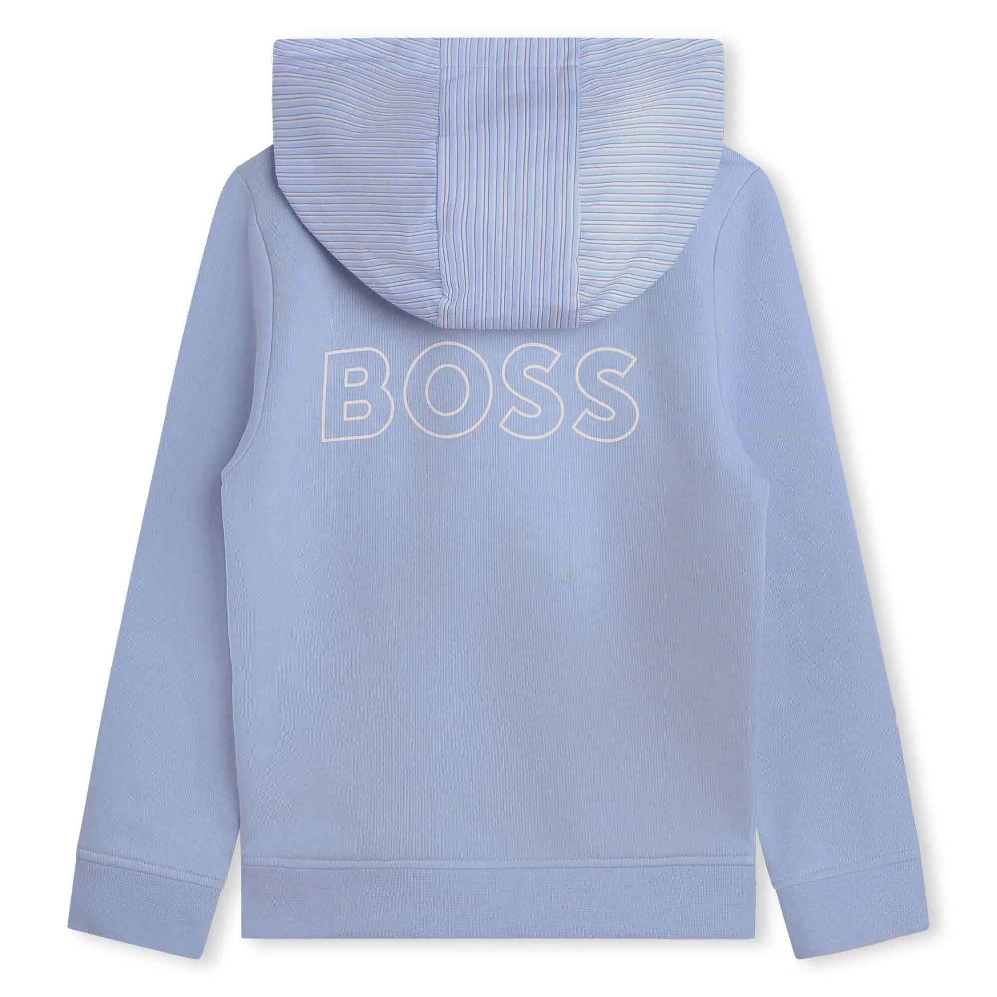 Pull à capuche bleu pâle zip pour garçons