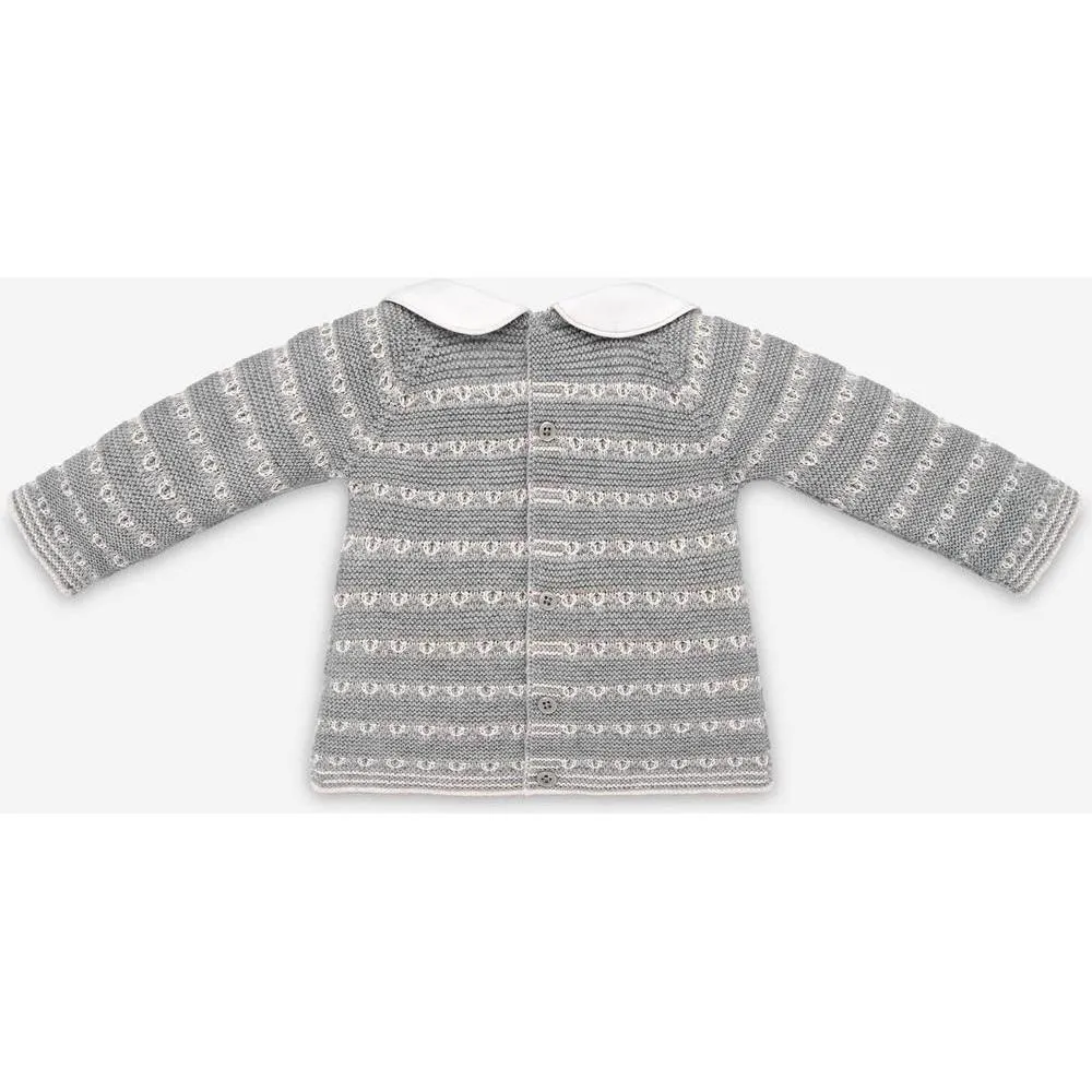 Ensemble tricoté 'Saturno' gris pâle pour garçons