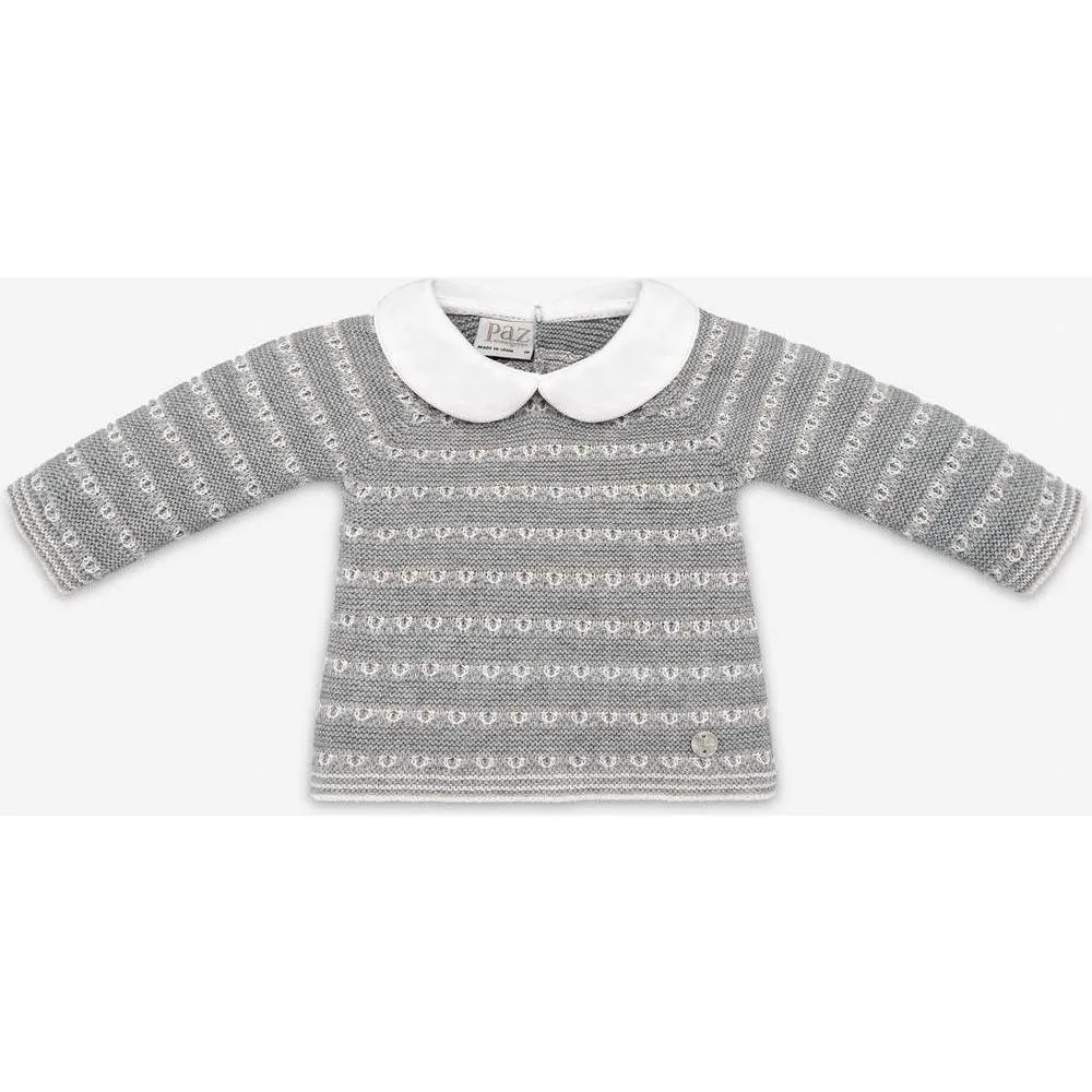 Ensemble tricoté 'Saturno' gris pâle pour garçons