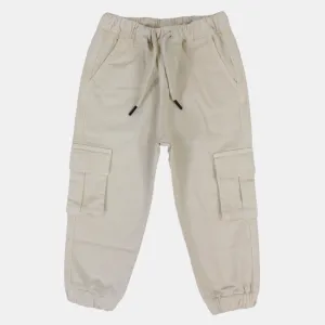 Pantalons cargo en gabardine unis pour garçons