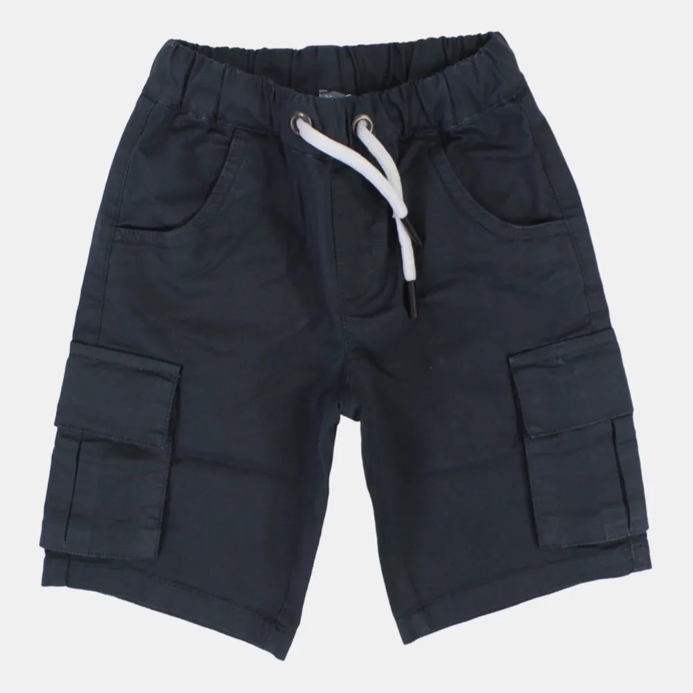 Shorts cargo en gabardine unis pour garçons