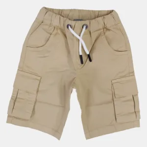 Shorts cargo en gabardine unis pour garçons