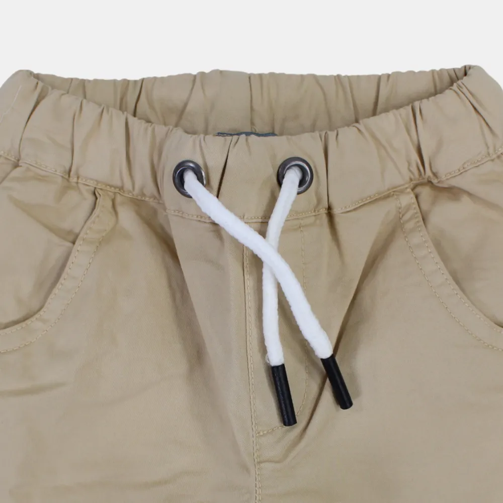 Shorts cargo en gabardine unis pour garçons