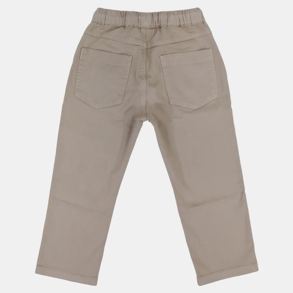 Pantalon en gabardine uni pour garçons