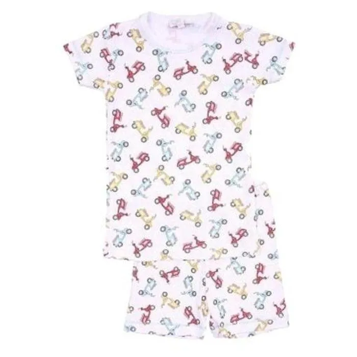 Pyjama court blanc 'Prêt, Partez' pour garçons