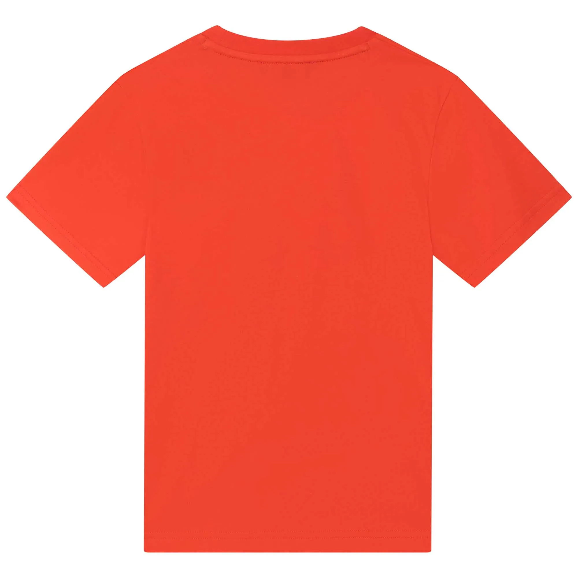 T-shirt en coton rouge pour garçons avec logo
