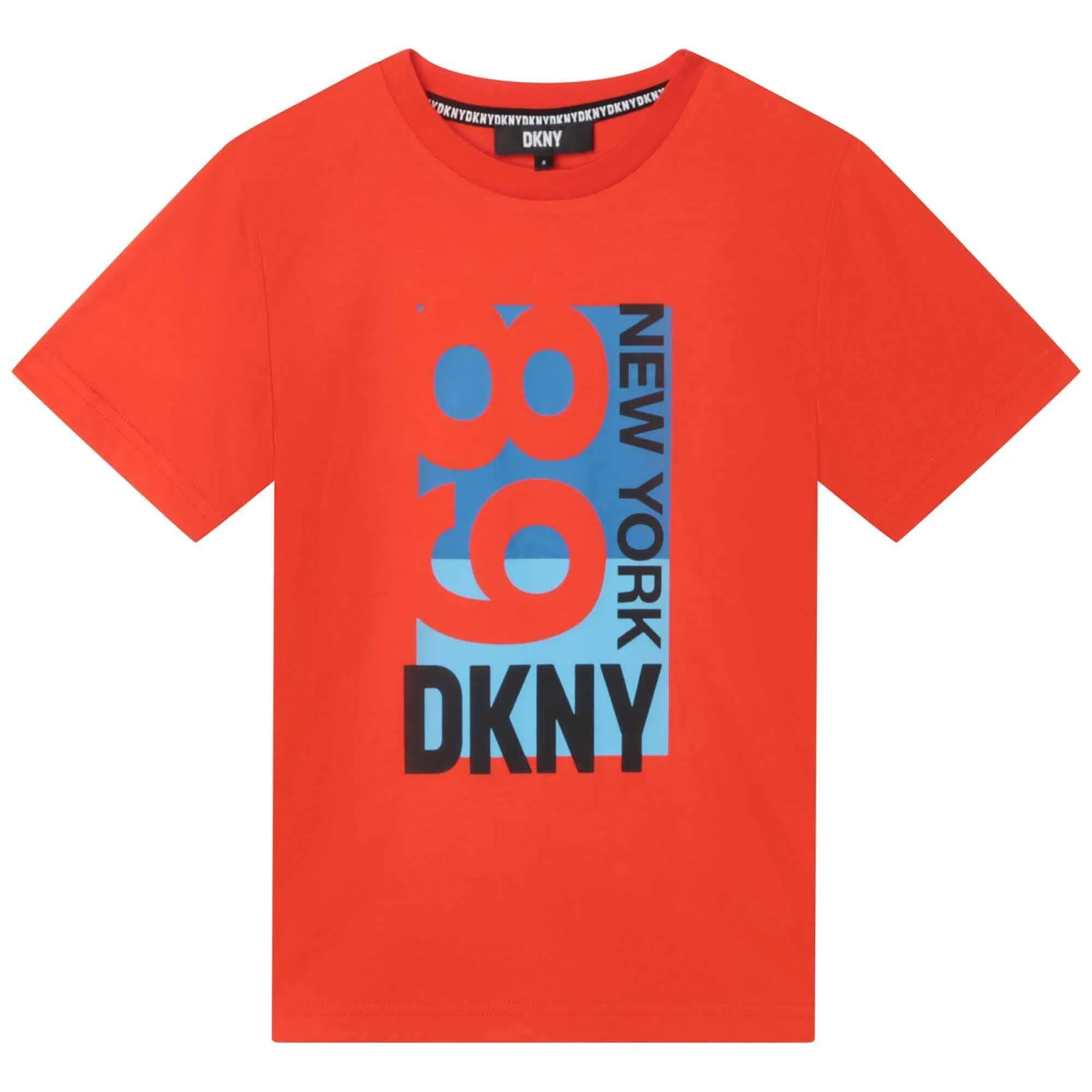 T-shirt en coton rouge pour garçons avec logo