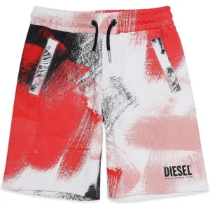 Shorts Garçon Teinture Rouge Imprimé