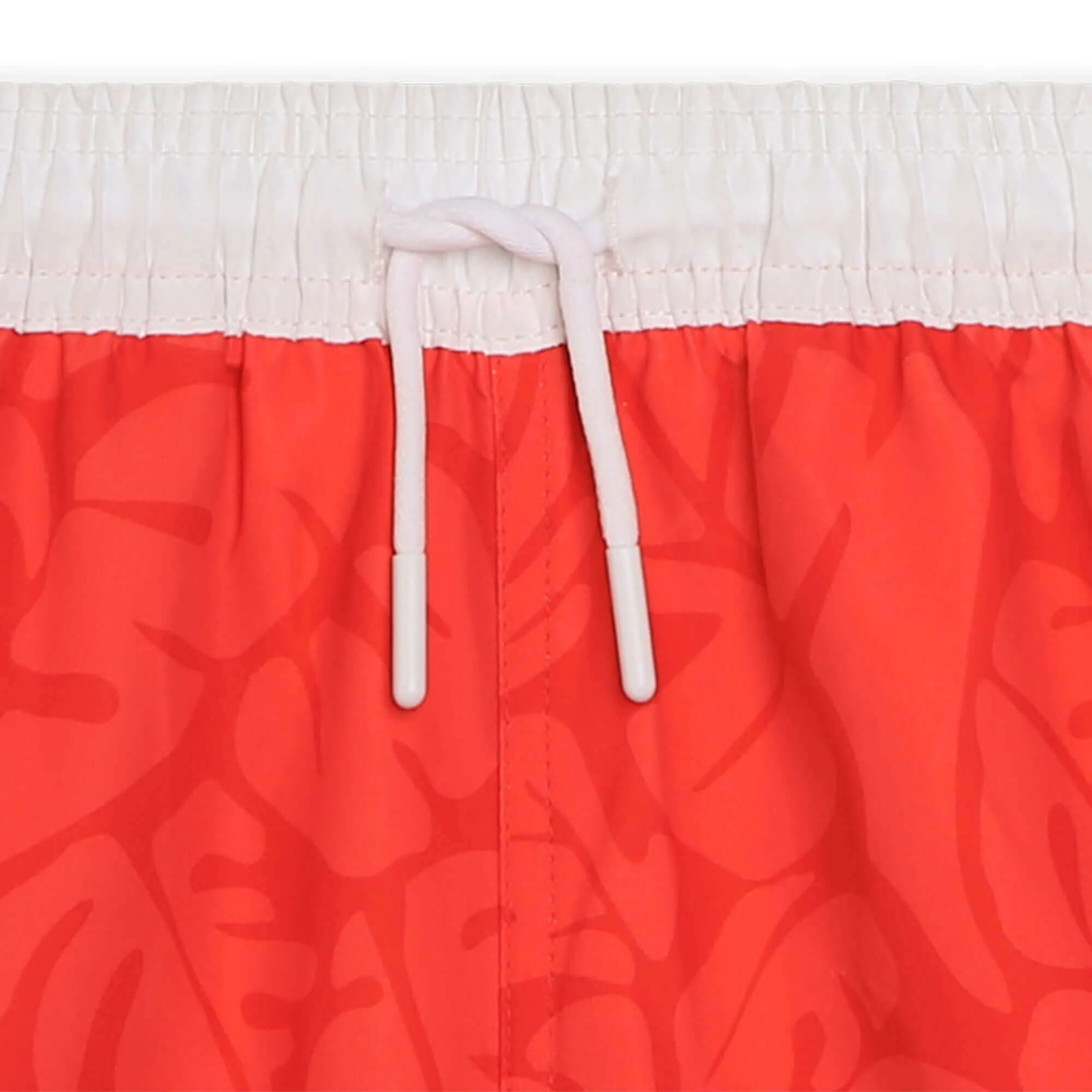 Short de bain pour garçons à motif feuille rouge