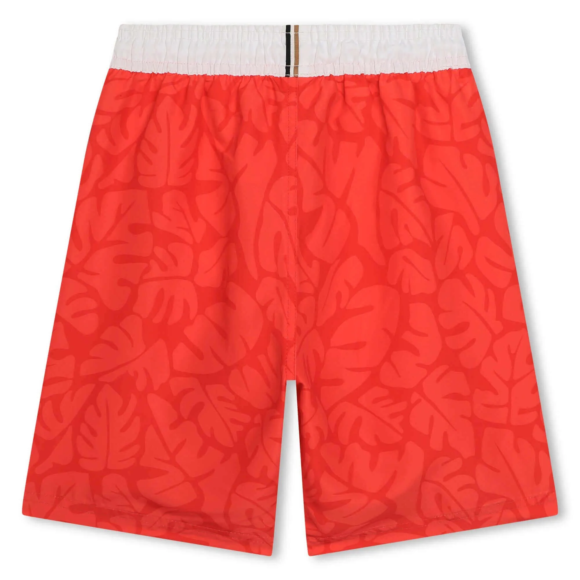 Short de bain pour garçons à motif feuille rouge