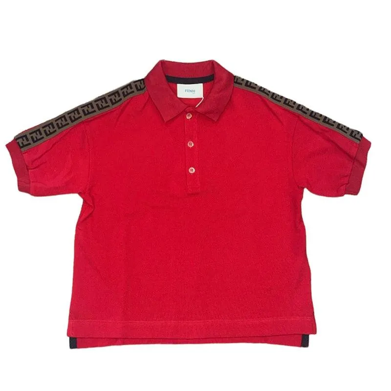 Polo à logo rouge pour garçons