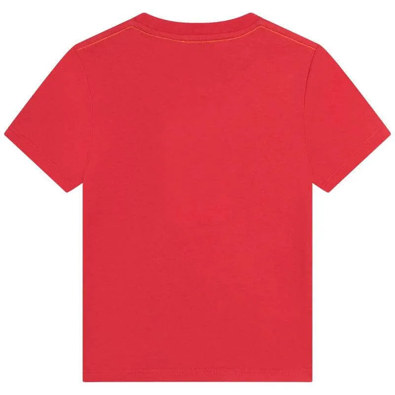 T-shirt pour garçons avec logo rouge