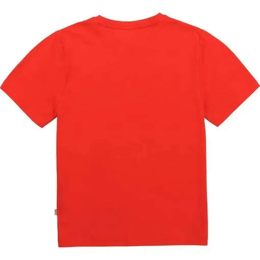 T-shirt à manches courtes avec logo rouge pour garçons