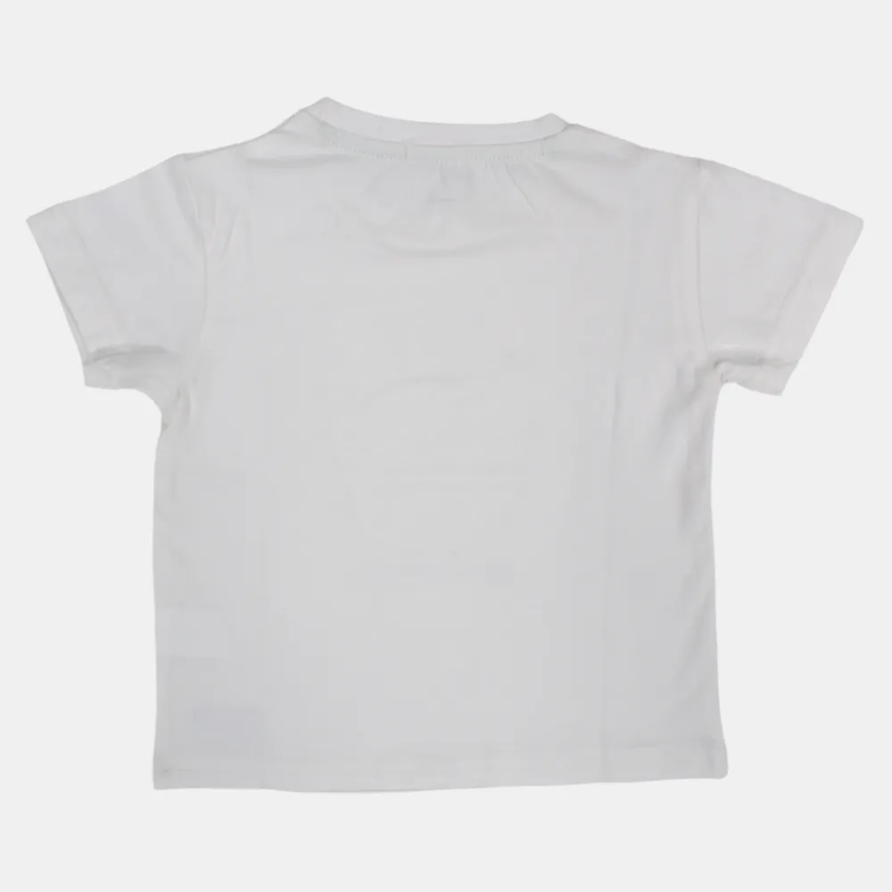 T-shirt en coton à manches courtes pour garçons avec impression de crocodile heureux