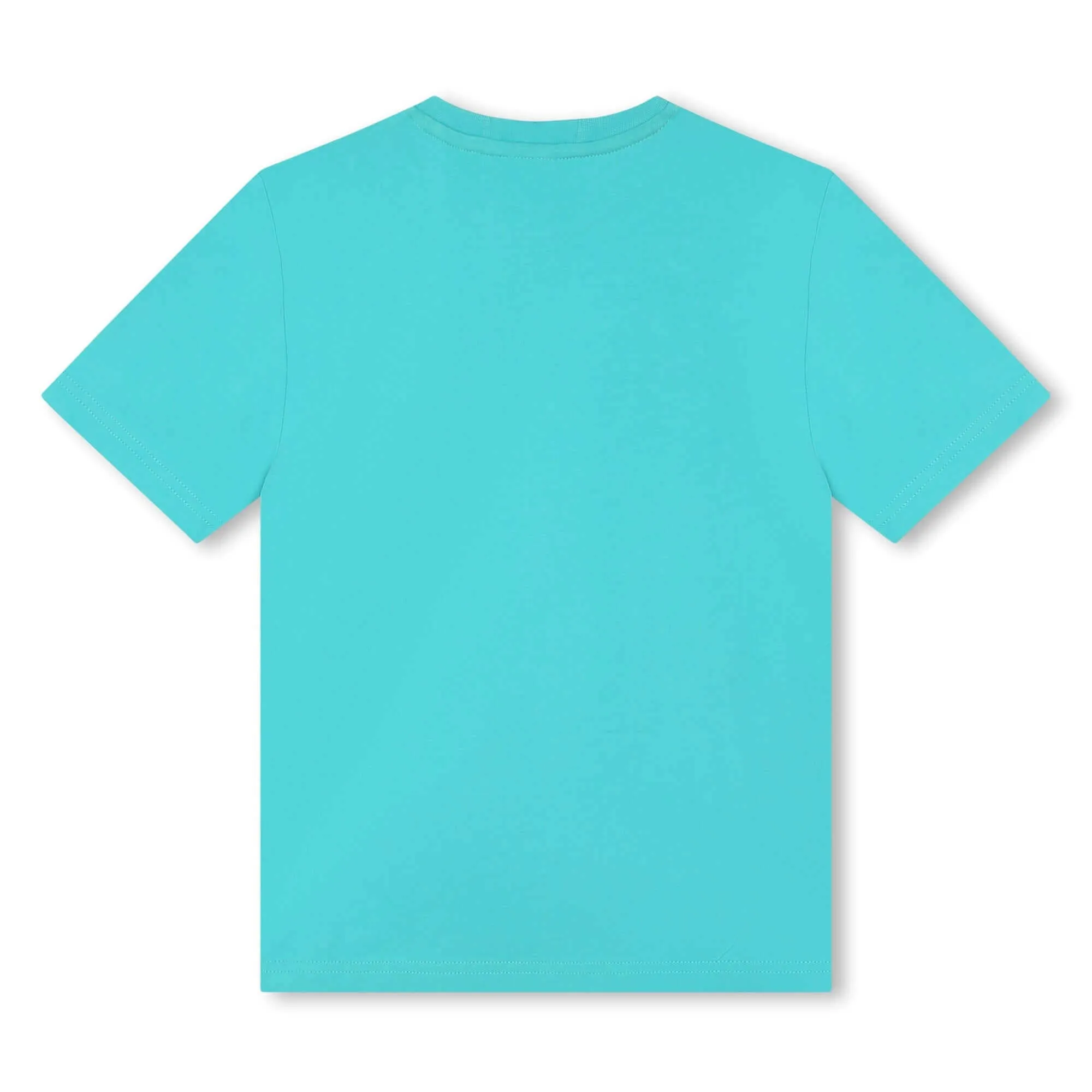T-shirt en coton avec logo turquoise pour garçons