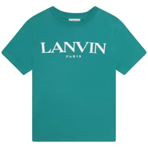 T-shirt pour garçons avec logo turquoise