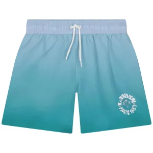 Short de bain turquoise à vagues pour garçons