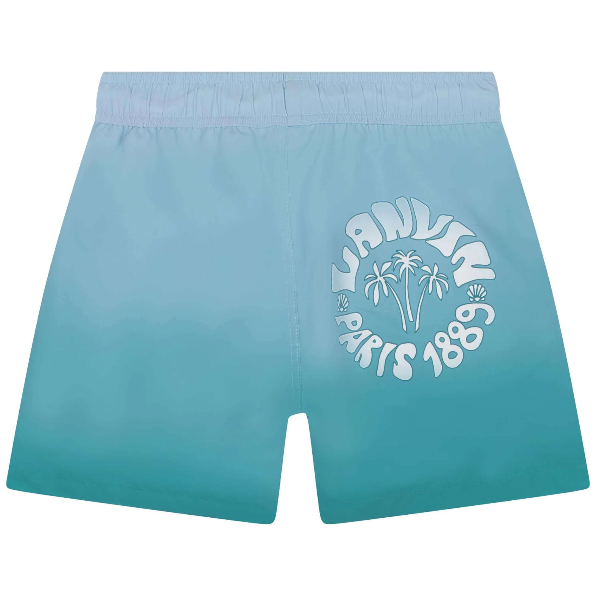 Short de bain turquoise à vagues pour garçons