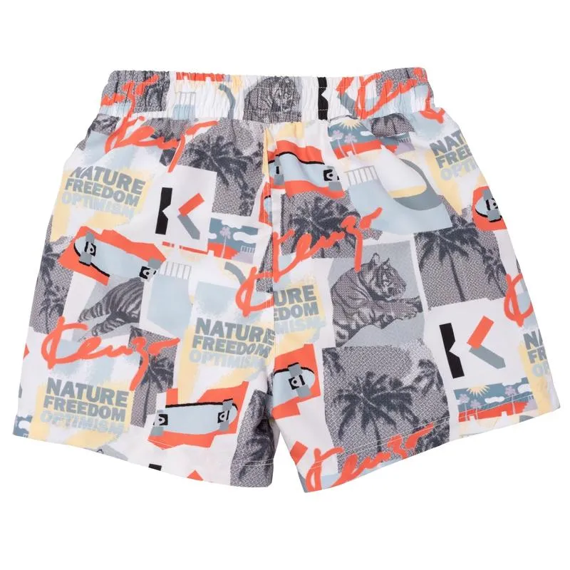 Short de bain imprimé urbain pour garçons