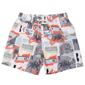Short de bain imprimé urbain pour garçons